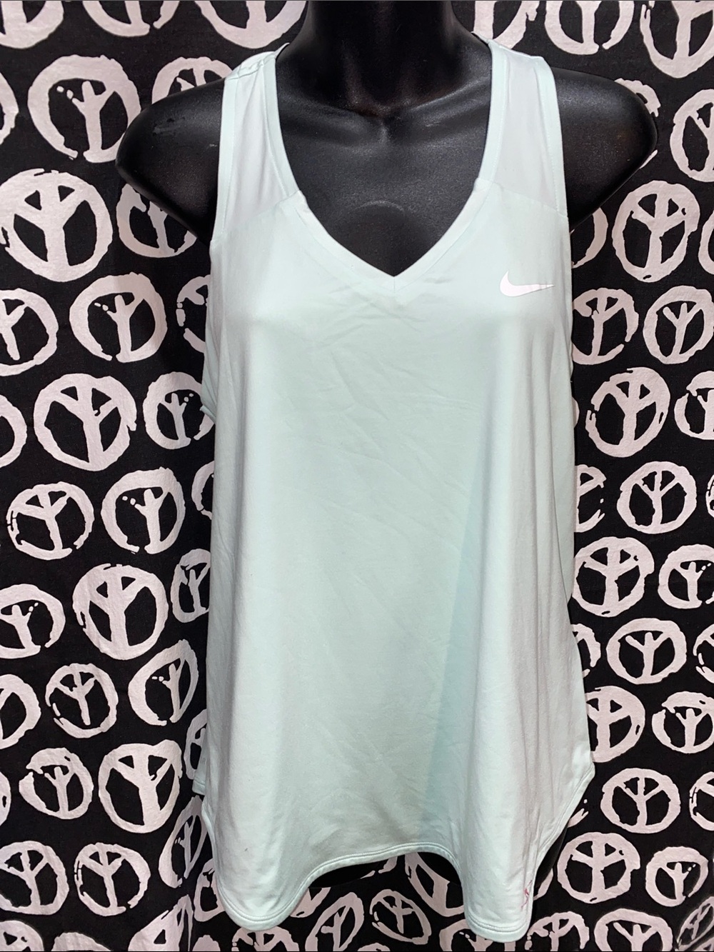 NIKE DRI-FIT NIKECOURT PALE GREEN RAZORBACK TANK SZ L